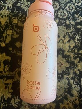 Pink Floral Insulated Water Bottle